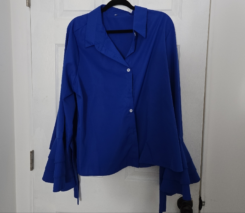 Elegant Blue Women's Top